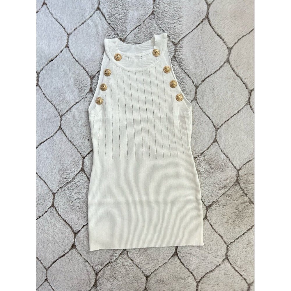 DAIMARAN Rome Women's Matching Set 2 Pieces Tank Top + Pants White M - Picture 2 of 8